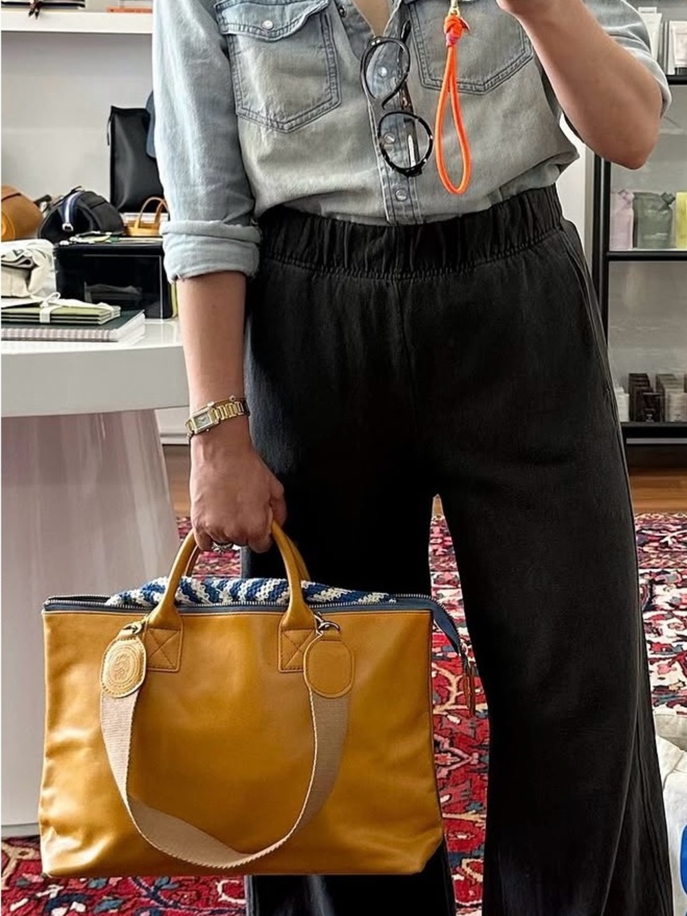 Blair Ritchey Genuine Leather Bag, Mini Hugh in HONEY - Picture 4 of 15